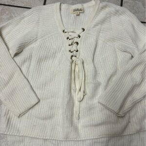 Listicle Cream Knit Sweater